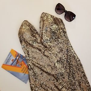 Gold Sparkly Dress Small
